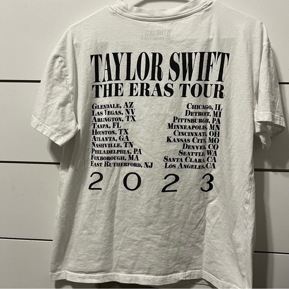 Taylor Swift The Era’s Tour White T Shirt - Picture 3 of 5